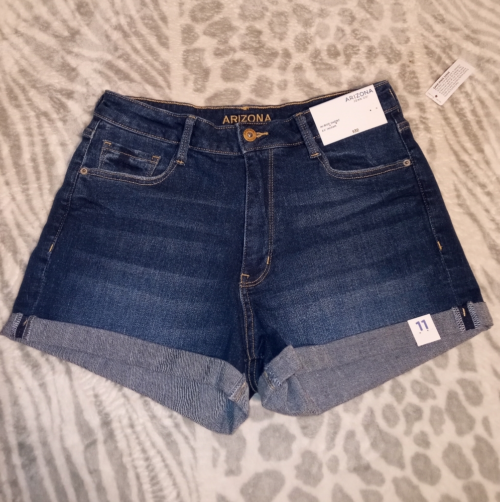 Denim Cuffed Shorts